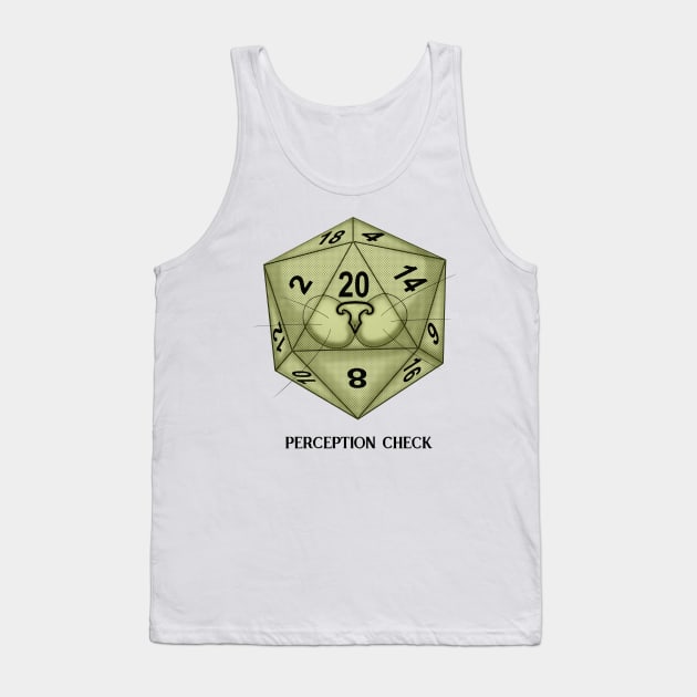 Cat. D20. Perception Check Tank Top by KateQR